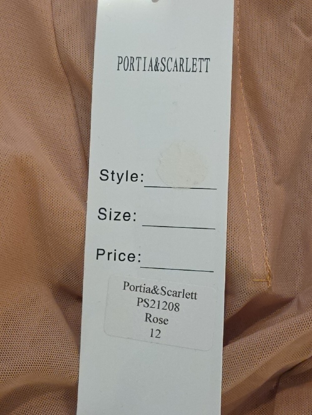 Portia and Scarlett Rose Gold Sequin Strapless Mermaid Gown size 12 New with tag - Picture 11 of 14